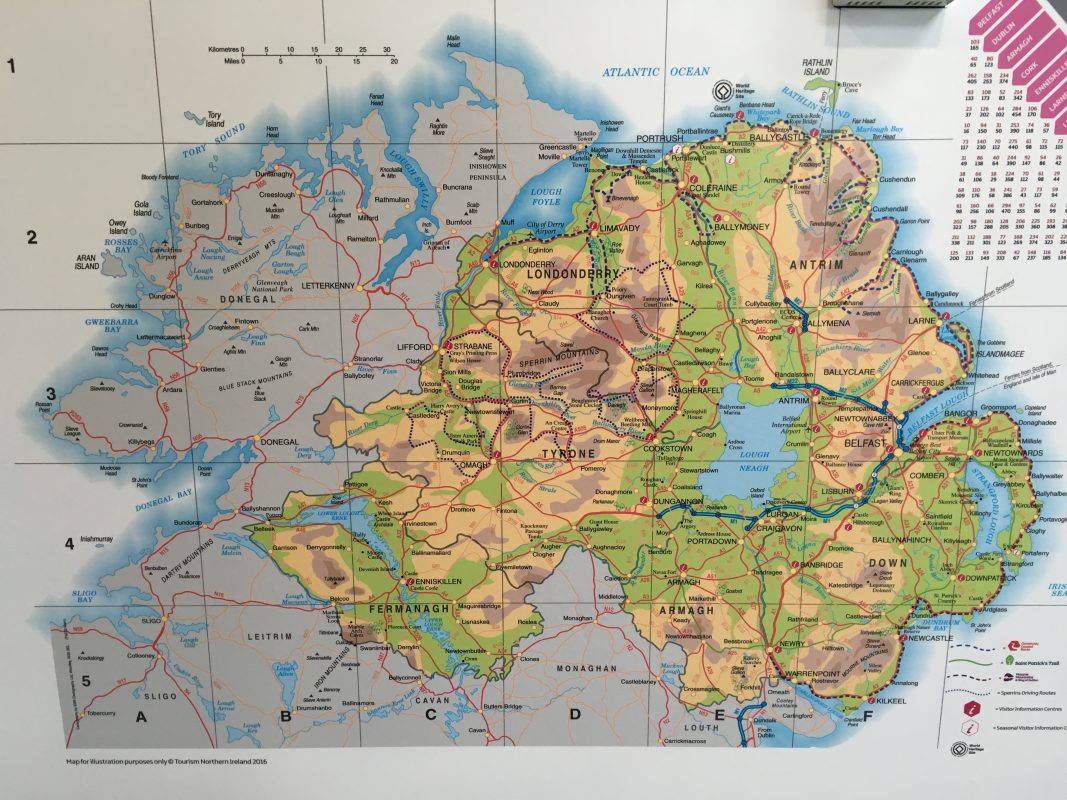 map of northern ireland
